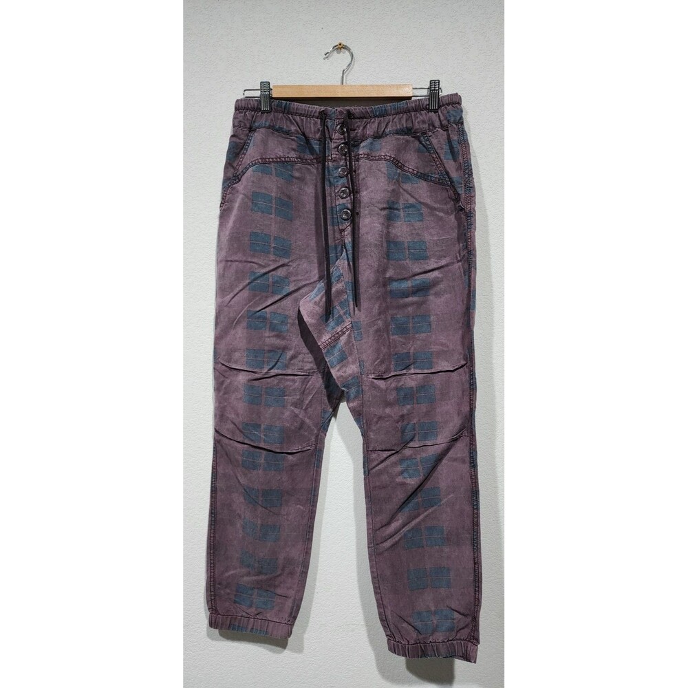 Anthropologie Jacquie Plum Button Fly Jogger Pants Size S